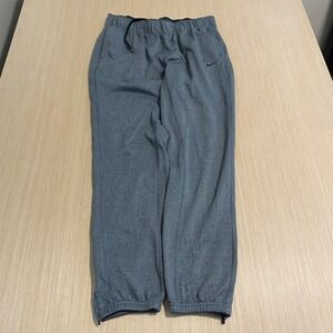 Nike Therma-FIT Gray Sweatpants Mens Small Joggers Fleece Lined Zipped Ankle